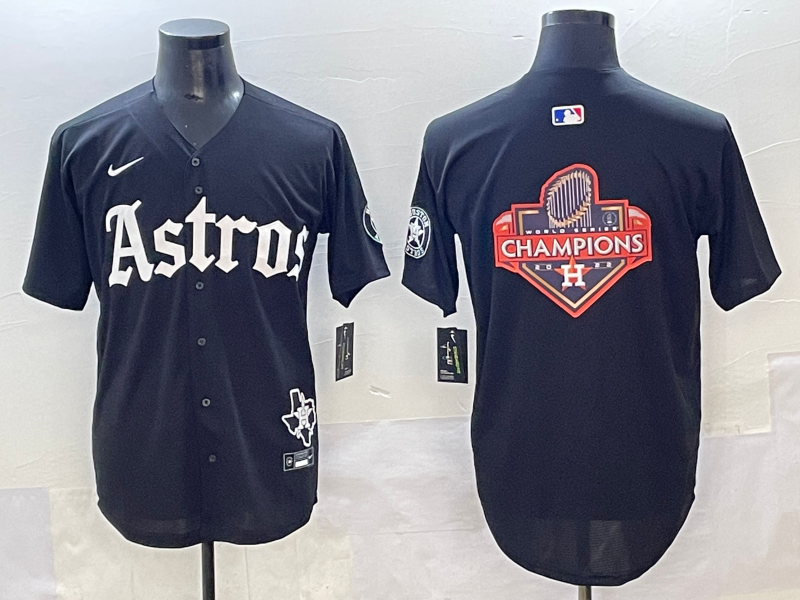 Men Houston Astros blank black MLB Nike 2025 jersey style  13